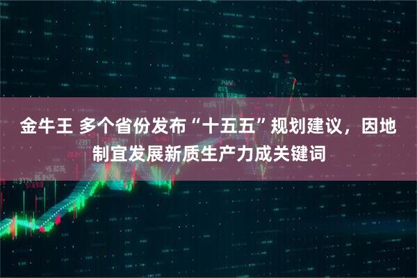 金牛王 多个省份发布“十五五”规划建议，因地制宜发展新质生产力成关键词